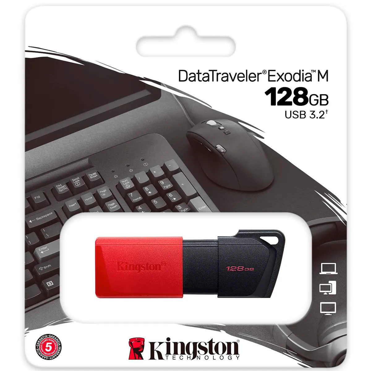 PENDRIVE 128 GB KINGSTON DATATRAVELER EXODIA M - USB